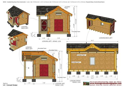 home garden plans: DH302 - Insulated Dog House Plans - Dog House Design - How To Build An ...