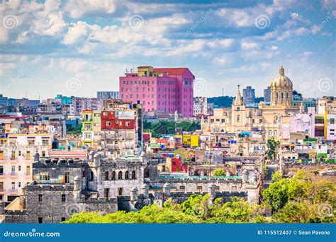 Havana, Cuba Old Town Skyline Stock Image - Image of business, dome: 115512407