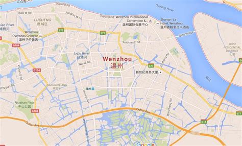 Map of Wenzhou