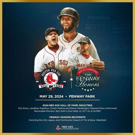 Tickets for May 29 Red Sox Hall of Fame Induction Ceremony Available ...