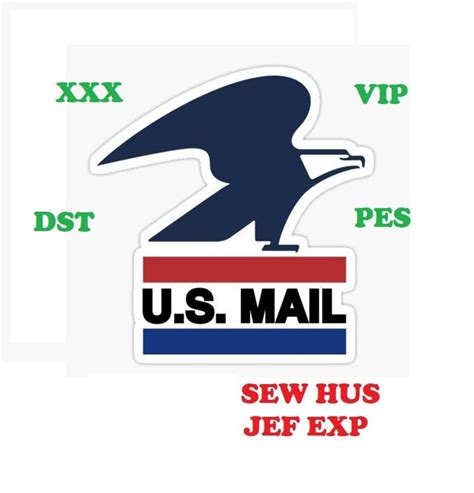 USPS Eagle Logo Design U.S Mail Embroidery Design for | Etsy