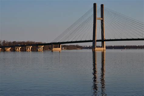 Mississippi River Bridge Photograph by Kim Hymes | Fine Art America