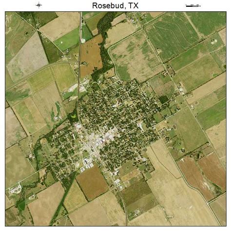 Aerial Photography Map of Rosebud, TX Texas