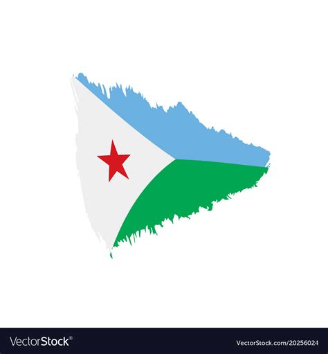 Djibouti flag Royalty Free Vector Image - VectorStock