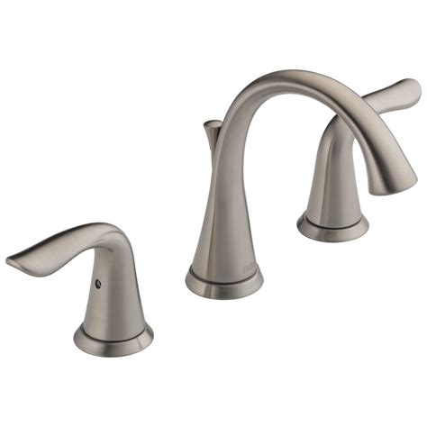 Delta Faucet Lahara Widespread Bathroom Faucet Brushed Nickel, Bathroom ...