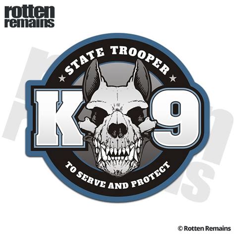 State Trooper K9 Unit Serve & Protect K-9 Officer Sticker Decal | K9 ...