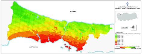 Istanbul Province Earthquake Hazard Map (Boore & Atkinson 2008 ...