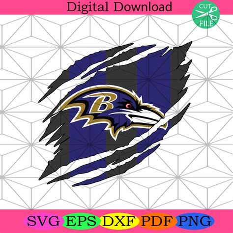 Baltimore Ravens Torn NFL Svg Sport Svg, Football Svg - SilkySVG