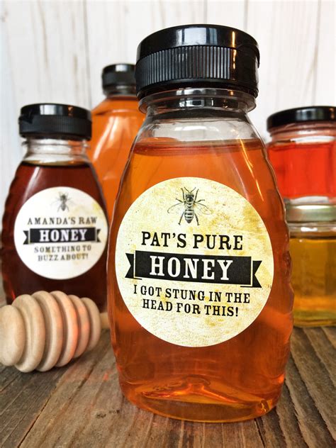 Custom Vintage Honey Bottle Labels gifts for backyard beekeepers – CanningCrafts