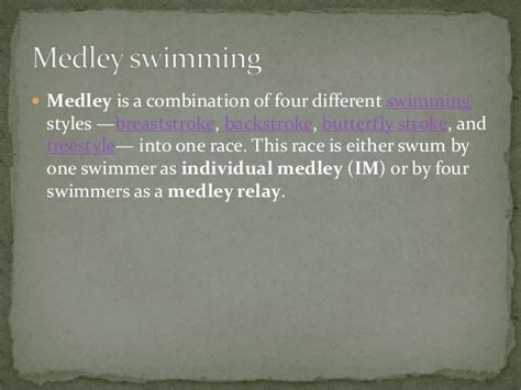 Medley Relay Order - Inside The Race 400 Yard Freestyle Relay Stadium ...