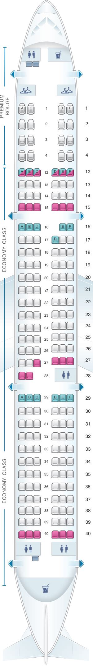 Seat Map Air Canada Airbus A321 200 Rouge | SeatMaestro