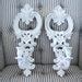 pr Vintage ornate white Wall Sconces candle holders Shabby