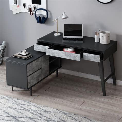 L shaped desk decor - tyredtablet