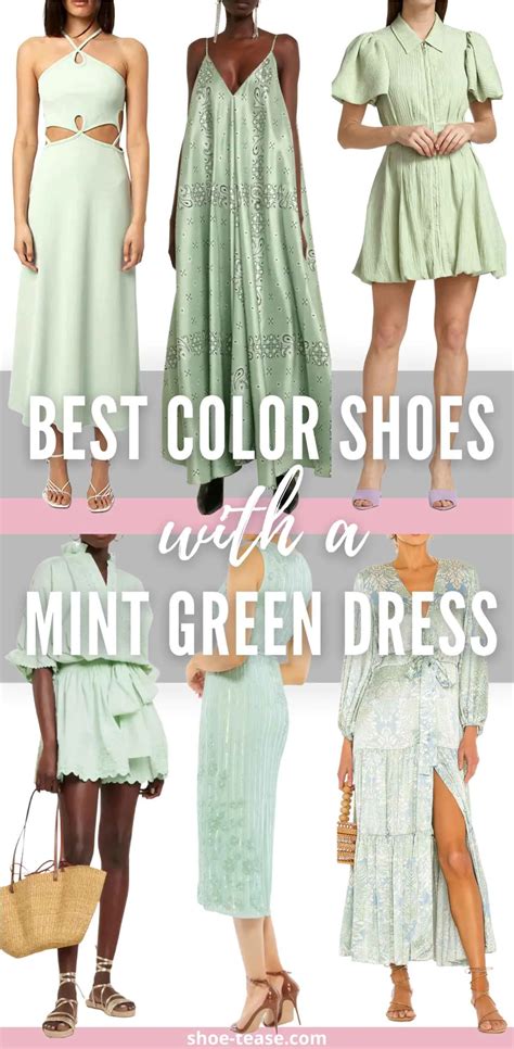 What Color Shoes to Wear with Mint Green Dress & Sage Green Outfit Ideas