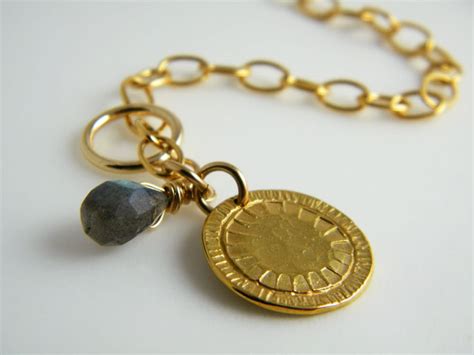 Gold coin bracelet gold filled bracelet antique style jewelry