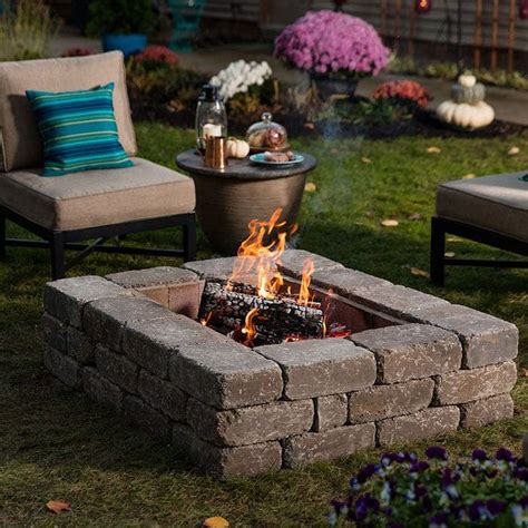 How to build a rectangular fire pit - Builders Villa