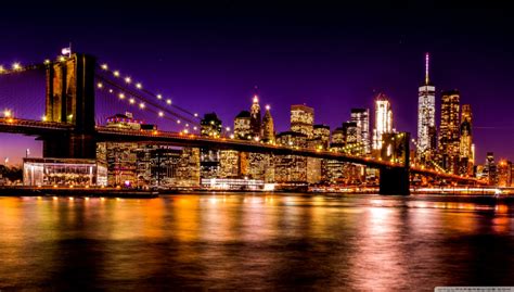 Brooklyn Bridge At Night 4k Hd Desktop Wallpaper - Brooklyn Bridge At Night (#1781015) - HD ...