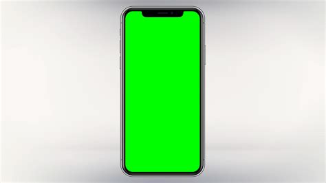 Blank iPhone X Green Screen Mobile Phone Isolated Smartphone White Gradient Stock Footage ...