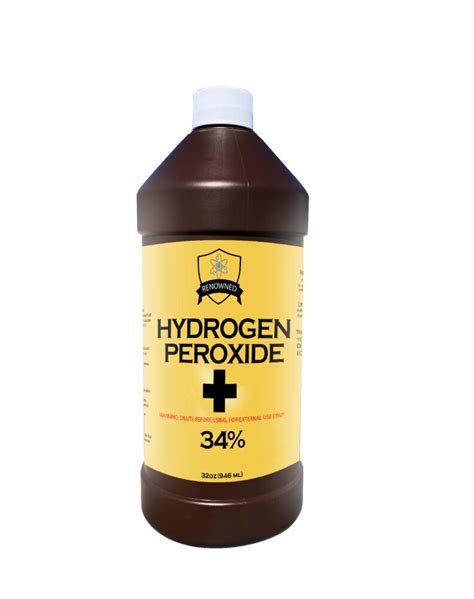 Hydrogen Peroxide 34% – 32oz – Shop Renowned Chemicals