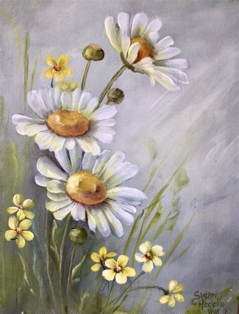 e-Video Tutorial Painting Lesson - Daisies & Yellow Flowers by Susan ...