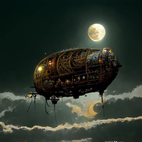 PRE-ORDER: Steampunk Airship 9 Human/ai Hybrid Art Print - Etsy