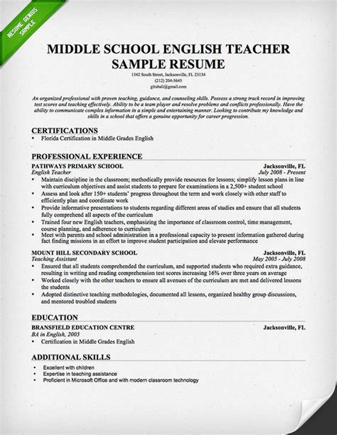 Teacher Resume Samples & Writing Guide | Resume Genius