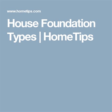 House Foundation Types | House foundation, Foundation, House