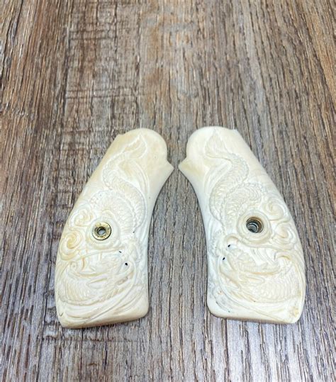 Carved Ivory Grips for Smith & Wesson I Frame