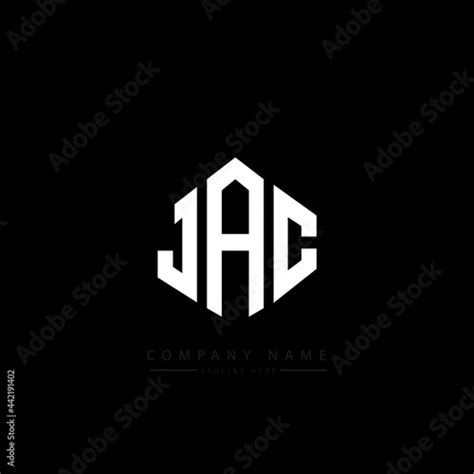 JAC letter logo design with polygon shape. JAC polygon logo monogram ...