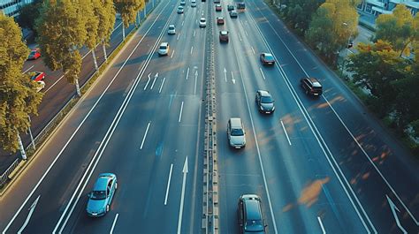 Car Traffic On Highway At Summer Day Aerial View Background, Highway, Road, Transport Background ...