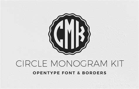 Circle Monogram Font Kit — Medialoot