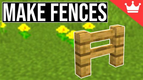 How to Make Fences in Minecraft (All Versions) - YouTube