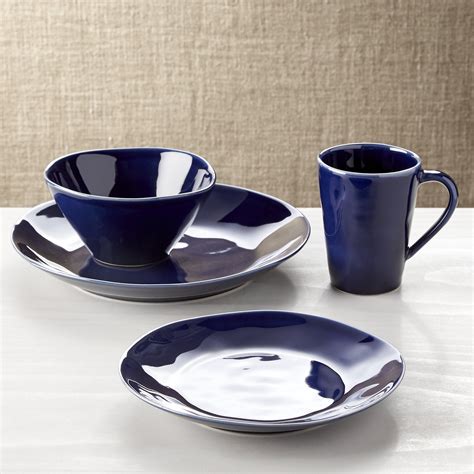 Marin Dark Blue Dinner Plate | Crate and Barrel | Colorful dinnerware ...