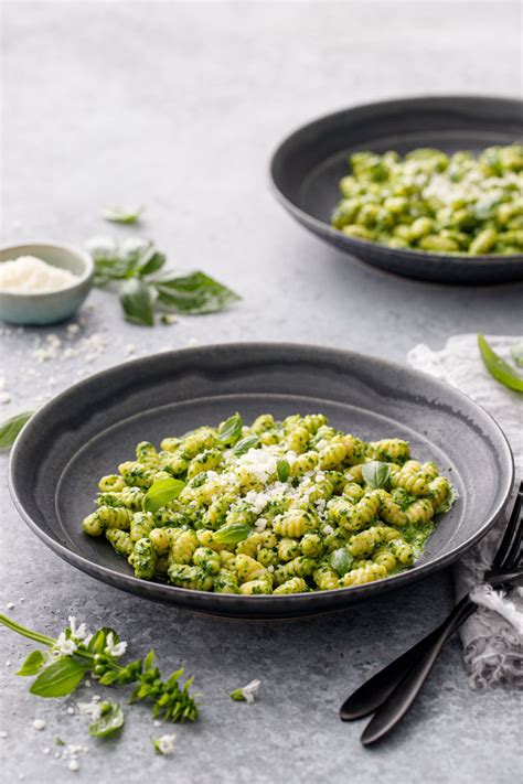 Sourdough Gnocchetti Sardi with Basil Pesto Sauce | Love and Olive Oil