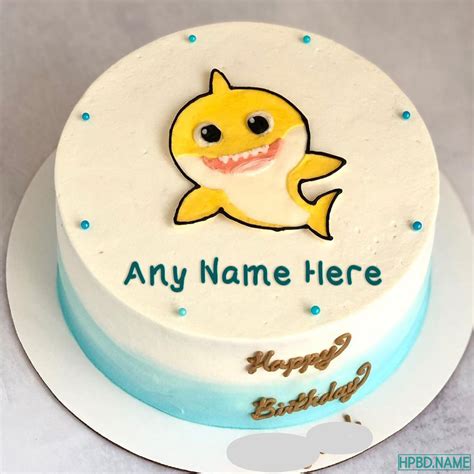 Funny Fish Birthday Wishes Cake With Name