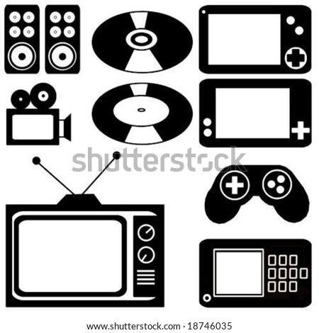 Multimedia Clip-Art Vectors - 18746035 : Shutterstock