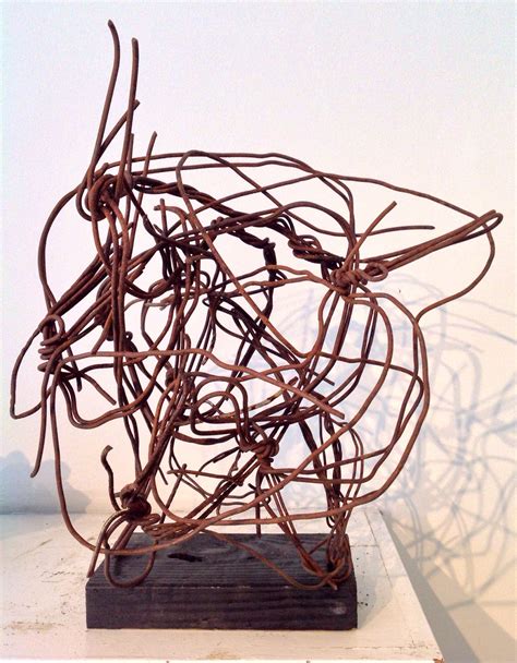 Wire sculpture found as is at a construction site; ready-made art. By Rick Farrell. | Modern art ...