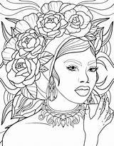 Premium Vector  Hand drawn beauty Girl coloring Page sketch template