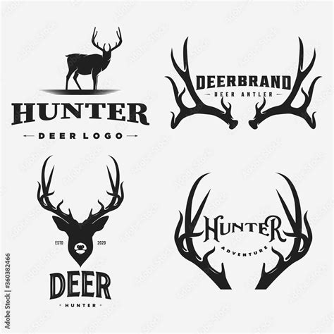 vintage deer brand logo icon and template Stock Vector | Adobe Stock