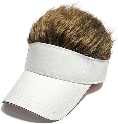 Men's Novelty Flair Hair Visors Spiked Funny Golf Hats Guy Fieri Peaked ...