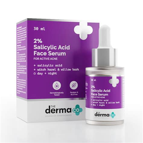 Buy The Derma Co. 2% Salicylic Acid Serum for Face for Active Acne with Witch Hazel Online