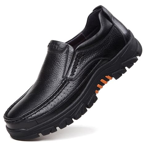 Men Genuine Leather Waterproof Non-Slip Soft Slip-On Casual Shoes - CBK INDUSTRIES