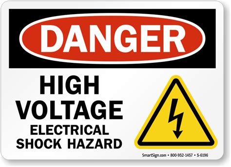 Electrical Shock High Reselution Posters / High Voltage sign, Electricity Warning sign Hazard ...