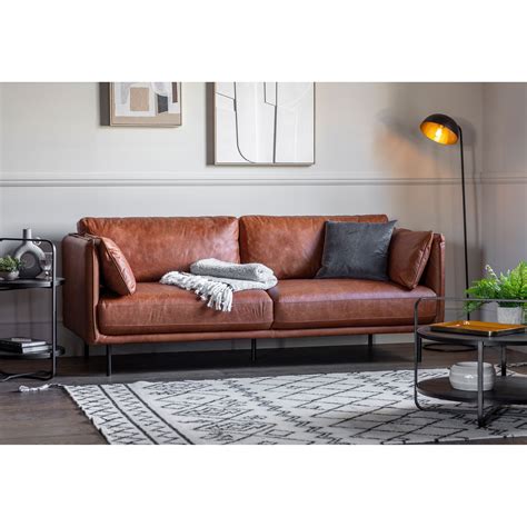 Cecil Sofa Brown Leather | Sofa Brown Leather | Brown Leather Sofa