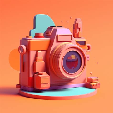 Premium Photo | Illustration of a digital camera