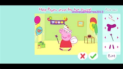 Peppa Pig Online Games Peppa Pig Dress Up Game - YouTube