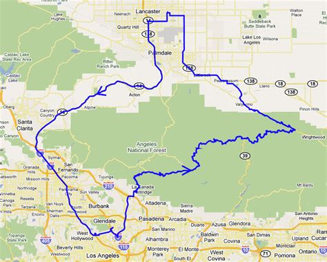 Angeles Crest Highway Map - Real Map Of Earth