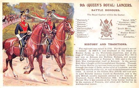 British; 9th (Queen's Royal) Lancers, c.1909 by E.Ibbetson | Military history, British army ...