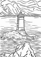 Free Printable Lighthouse Coloring Pages For Kids sketch template