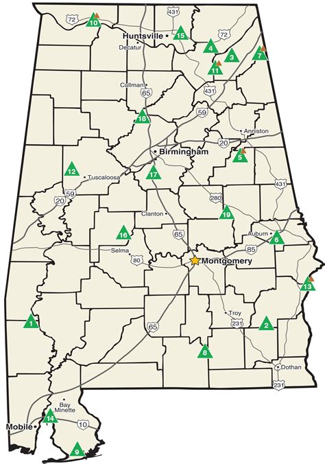 Alabama State Parks Map – Map Of The Usa With State Names